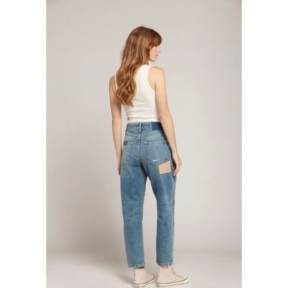 Current/Elliott Boy Genius Boyfriend Patchwork Jeans Size 27 - Picture 5 of 15